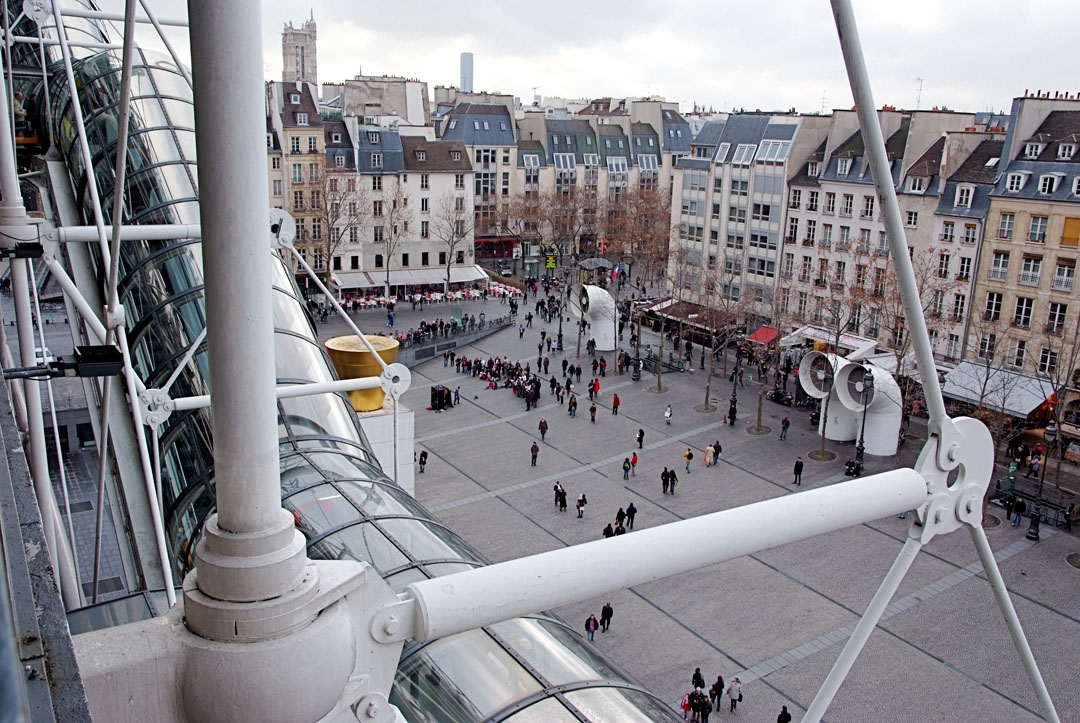 Le Centre Pompidou et les Halles dans la ville